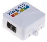 Ethernet teploměr/vlhkoměr HWg-STE slouží k přenosu naměřených hodnot a zasílání poplašného mailu při překročení nastavené hodnoty z max.2 čidel. Teplpměr má 1 Ethernet port a je spravovatelný pomocí web rozhraní nebo SNMP, vestavěný web server umožňuje funkcionalitu bez nutnosti instalovat software na nějaký počítač, pomocí SNMP MIB lze HWg-STE začlenit do síťového dohledu. Jednotka je dodávána s 1 teplotním čidlem s kabelem 3 m a externím napájecím zdrojem. Při použití 1 čidla je možné použít délku kabelu až 30 m, při 2 čidlech nesmí součet kabelů být větší než 10 m. Zařízení je určeno pro instalaci ve vnitřním prostředí. HWg-STE je možné použít při sledování výpadku klimatizace, dohled topení/mrazáku/lednice, optimalizace vytápění, dálkové měření teploty/vlhkosti.