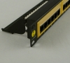 Patch panel 24 port UTP Cat.6 s vyvazovací lištou, černo-žlutý